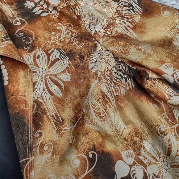 Chico's Silk Blend Animal Print Blazer Large - Picture 10 of 15